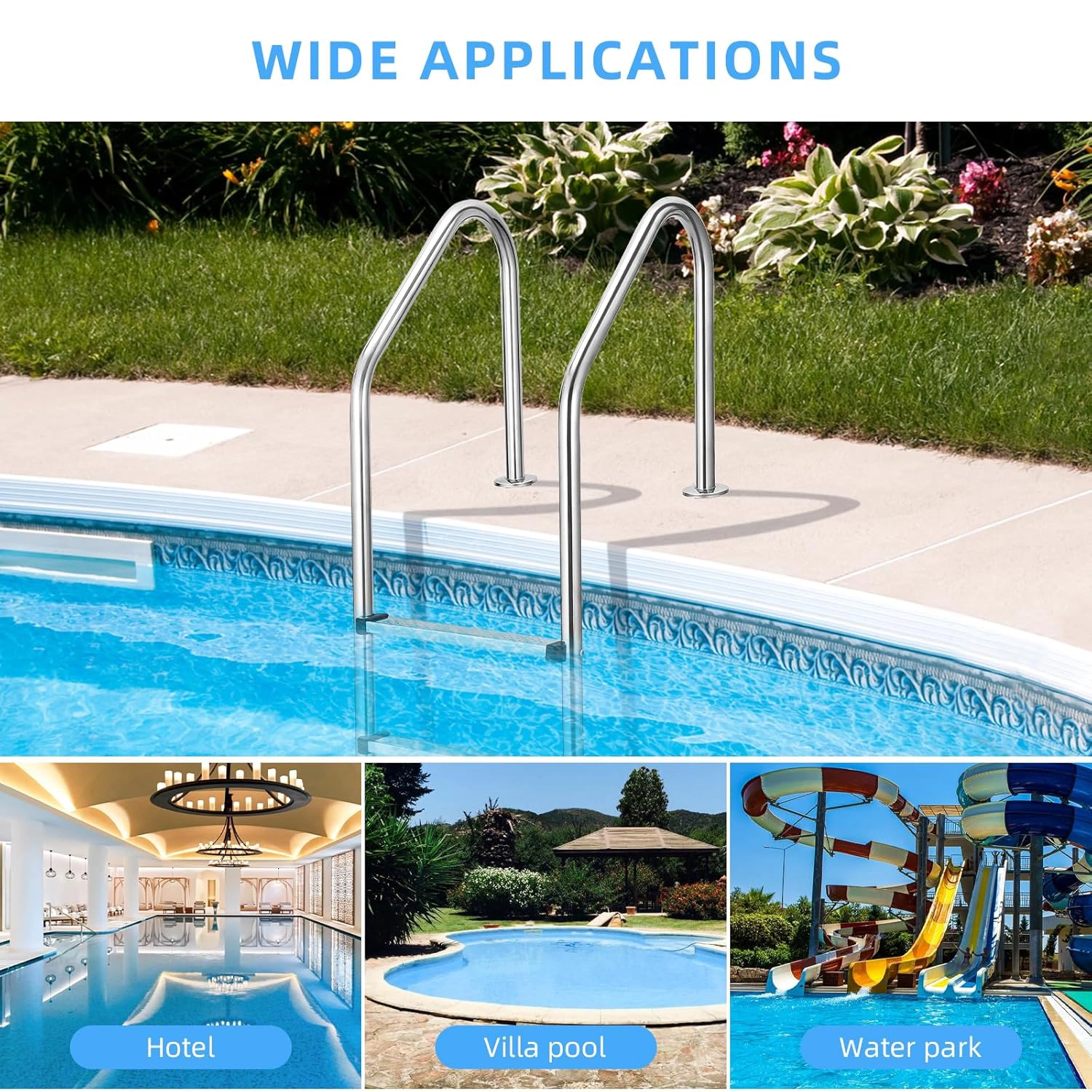 3-Step Stainless Steel Pool Ladder for In-Ground Pools - Image 4